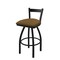 Holland Bar Stool Co 30" Low Back Swivel Bar Stool, Black Wrinkle, Canter Saddle Seat 82130BW012 - alternate 1